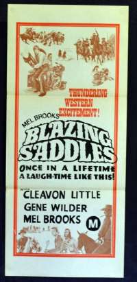 Blazing Saddles 1974 Daybill Movie Poster Rare Art Mel Brooks Gene Wilder