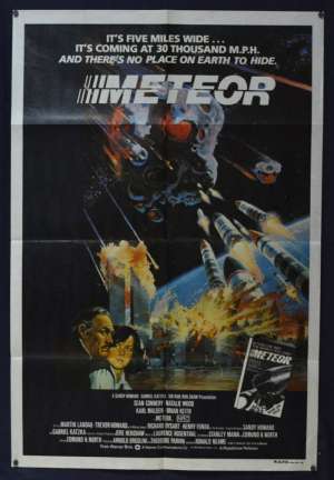 Meteor 1979 One Sheet movie poster Sean Connery Natalie Wood