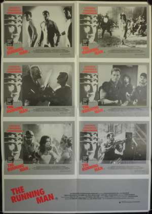 The Running Man Poster Original Photosheet 1987 Arnold Schwarzenegger