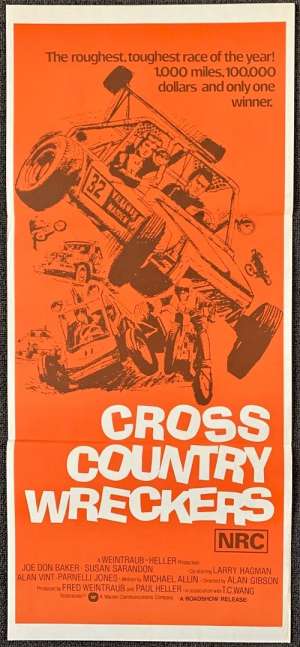 Cross Country Wreckers Poster Original Daybill 1977 aka Checkered Flag