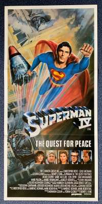 Superman 4 The Quest For Peace Poster Original Daybill 1987 Christopher Reeve