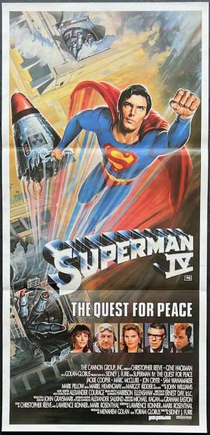 Superman 4 The Quest For Peace Poster Original Daybill 1987 Christopher Reeve