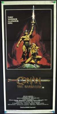 Conan The Barbarian 1982 Daybill Movie Poster Arnold Schwarzenegger