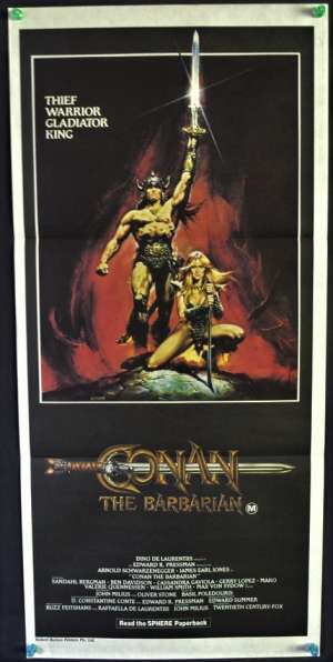 Conan The Barbarian 1982 Daybill Movie Poster Arnold Schwarzenegger