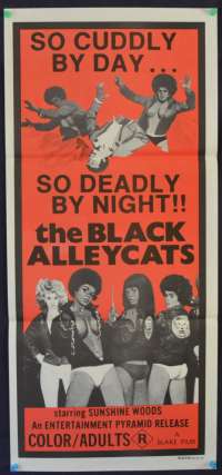 The Black Alleycats Poster 1973 Australian Daybill Sunshine Woods