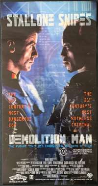 Demolition Man Poster Rare Original Daybill 1993 Sylvester Stallone