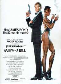 A View To A Kill Poster Original 1985 Cinema Flyer James Bond Roger Moore