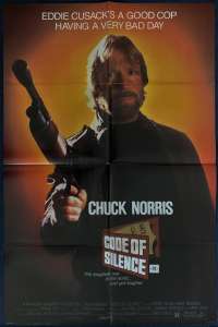 Code Of Silence Poster Original USA One Sheet 1985 Chuck Norris Martial Arts