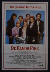 St.Elmo's Fire Movie Poster Original One Sheet 1985 Emilio Estevez Demi Moore