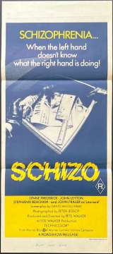 Schizo Poster Original Daybill RARE 1976 Horror Slasher Lynne Frederick