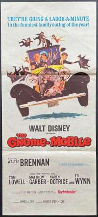 The Gnome Mobile Poster Original Daybill Rare Walter Brennan Disney
