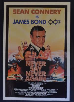 Never Say Never Again Poster Original One Sheet 1983 Sean Connery James Bond
