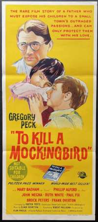 To Kill A Mockingbird Poster Original Daybill 1962 Gregory Peck Vintage
