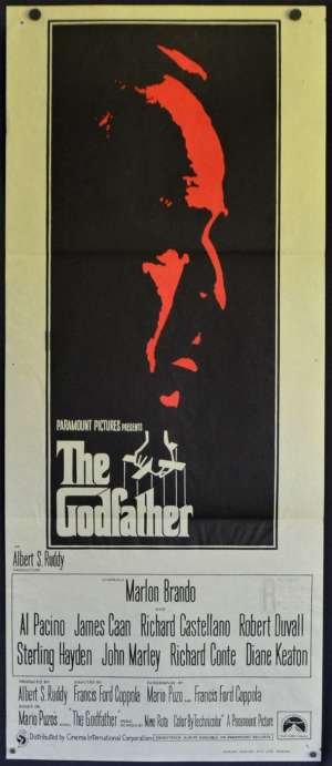 The Godfather Poster Original Daybill 1972 FIRST Release Marlon Brando Al Pacino