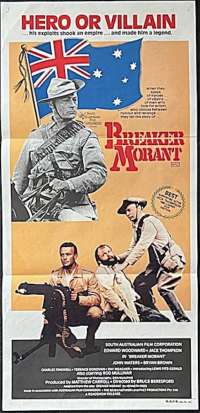 Breaker Morant Daybill Poster 1980 Jack Thompson Cannes Artwork