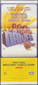 Driver Poster Daybill Original 1978 Ryan O'Neal Bruce Dern Walter Hill