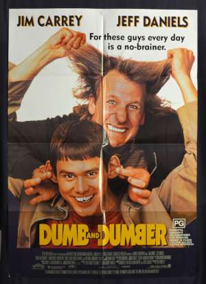 Dumb And Dumber 1994 One sheet movie poster Jim Carrey Jeff Daniels Peter Farrelly