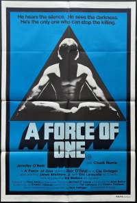 A Force Of One Poster Original One Sheet 1979 Chuck Norris Martial Arts