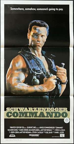 Commando Poster Original Daybill 1985 Arnold Schwarzenegger Alyssa Milano