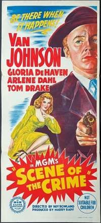 Scene Of The Crime 1949 movie poster Daybill Film Noir Van Johnson RKO