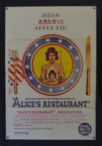 Alice's Restaurant Poster Original One Sheet 1969 Arlo Guthrie Pat Quinn