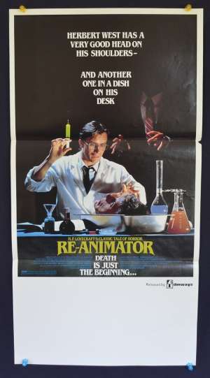 Re-Animator movie poster Daybill Bruce Abbott Mad Scientist