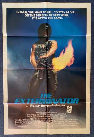 The Exterminator Poster Original USA One Sheet 1980 Robert Ginty Vigilante