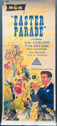 Easter Parade Daybill Original Poster Laminated 1950s R.I. Musical