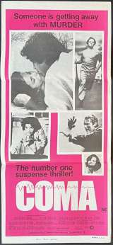 Coma 1978 Daybill movie poster Michael Douglas Genevieve Bujold