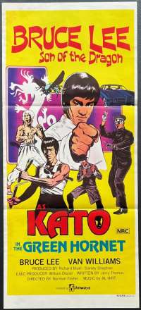 The Green Hornet Poster Original Daybill 1974 Bruce Lee Kato Martial Arts