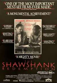 The Shawshank Redemption Poster Flyer Tim Robbins Morgan Freeman Stephen King