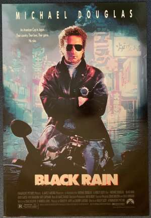 Black Rain Poster Original USA Rolled One Sheet 1989 Michael Douglas Andy Garcia
