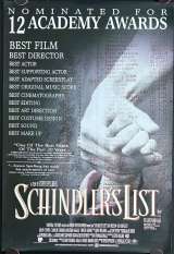 Schindler's List Poster Rolled One Sheet 1993 Academy Nominations