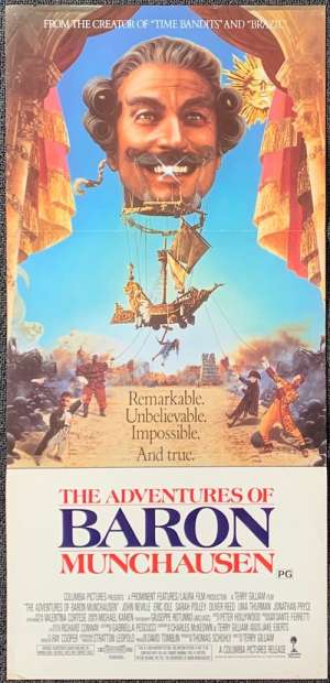 The Adventures Of Baron Munchausen Poster Original Daybill Terry Gilliam Eric Idle