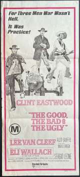 The Good The Bad And The Ugly Poster Original Daybill 1970s RI Clint Eastwood