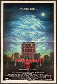 Fright Night Part 2 Poster Original One Sheet 1988 Roddy McDowall Vampires
