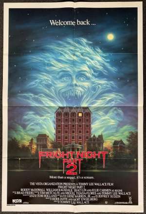 Fright Night Part 2 Poster Original One Sheet 1988 Roddy McDowall Vampires