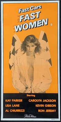 Fast Cars Fast Women Poster Original Daybill Rolled Blake Films Sexploiatation
