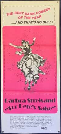 For Pete's Sake Poster Original Daybill 1974 Barbara Streisand Michael Sarrazin