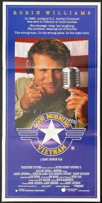 Good Morning Vietnam Poster Original Daybill 1987 Robin Williams Vietnam