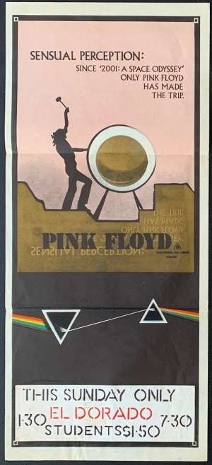 Pink Floyd Sensual Perception Poster Original Daybill 1972 Live At Pompeii