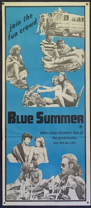 Blue Summer Poster Original Daybill 1973 Aka Love Truck Chuck Vincent Sexploitation