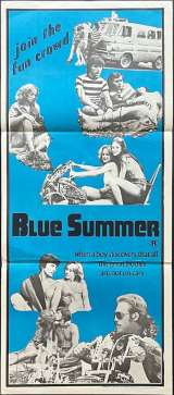 Blue Summer Poster Original Daybill 1973 Aka Love Truck Chuck Vincent Sexploitation