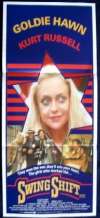 Swing Shift Daybill Movie poster Goldie Hawn Kurt Russell