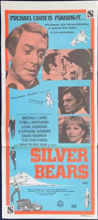 Silver Bears Poster Original Daybill 1978 Michael Caine Cybill Shepherd