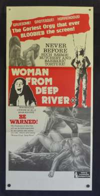 Woman From Deep River Poster Original Daybill Cannibal Ferox Make Them Die Slowly