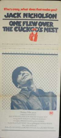 One Flew Over The Cuckoo&#039;s Nest Poster Original Daybill 1975 Jack Nicholson