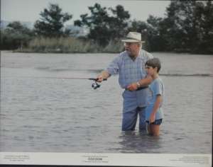 Cocoon Lobby Card Don Ameche Wilford Brimley (fishing)