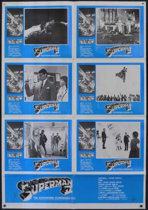 Superman 2 Poster Original Photosheet 1980 Christopher Reeve Gene Hackman