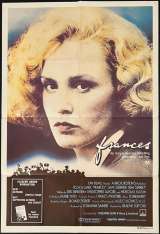 Frances Movie Poster Original One Sheet 1982 Jessica Lange Frances Farmer